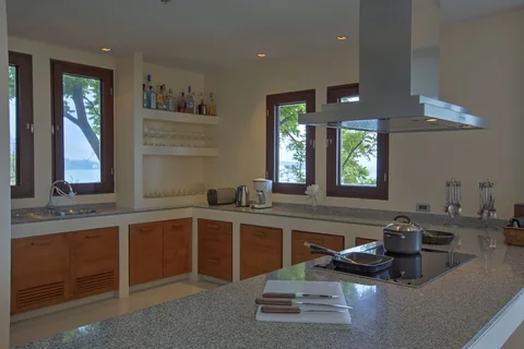 Fully fitted modern kitchen with private chef services